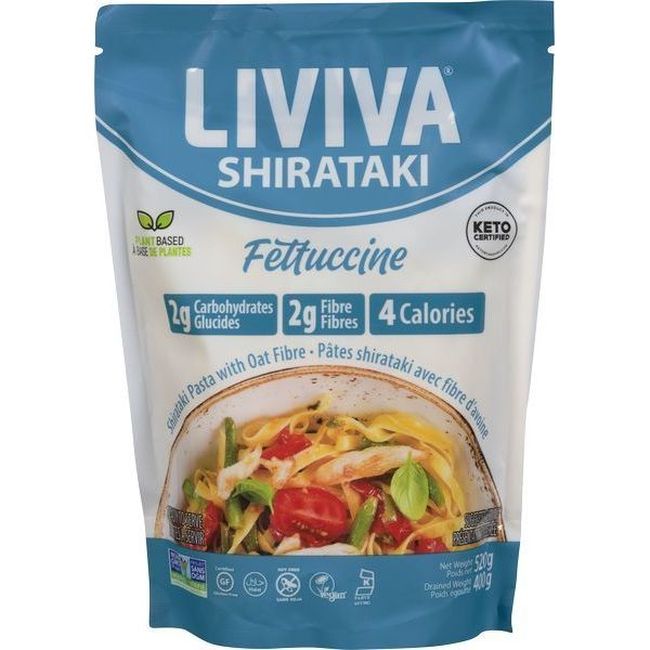 Liviva Organic Shirataki Fettuccine Pasta With Oat Fibre, 400 G -- 6 Per Case
