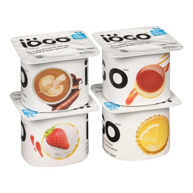 Iogo 1.5 Percent Milk Fat Creamy Assorted Duo Yogurt, 100 G -- 48 Per Case