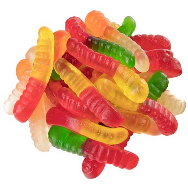 Albanese Mini Assorted Fruit Gummy Worms, 5 Lb -- 4 Per Case