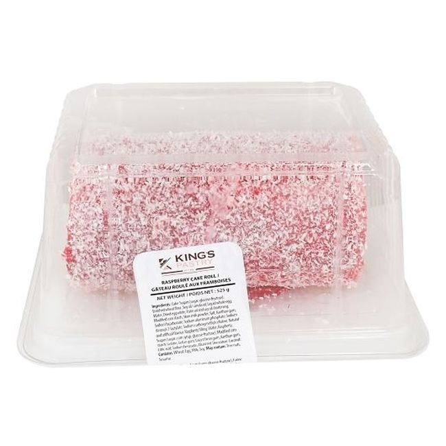 King's Pastry Gâteau Roulé Aux Framboises, 525 G -- 8 Par Caisse