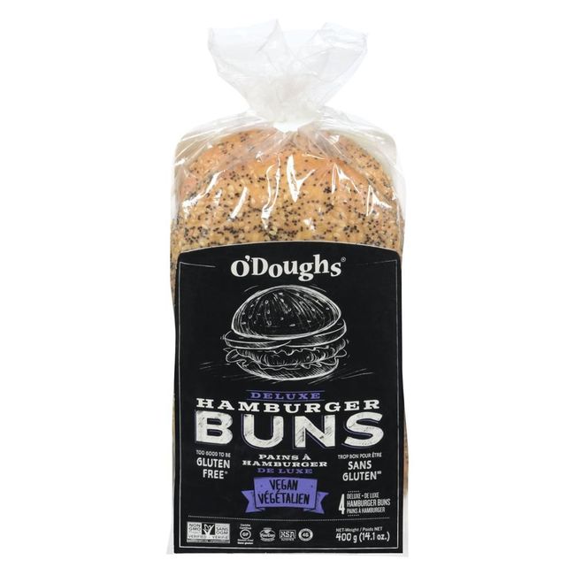 O'doughs Pains À Hamburger De Luxe, 400 G -- 6 Par Boîte