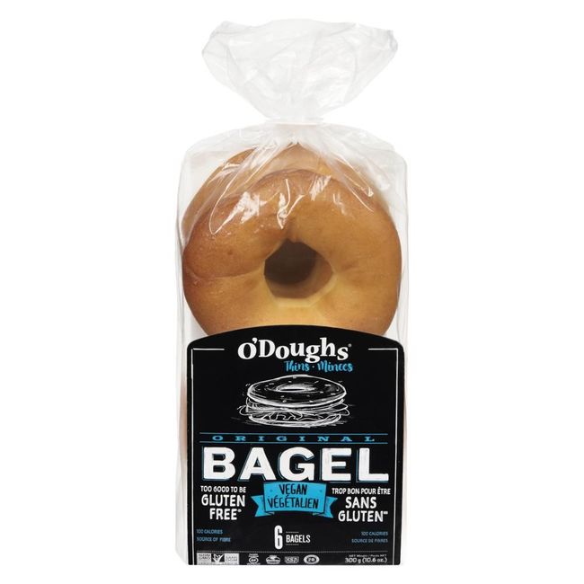 O'doughs Bagels Originaux, 300 G -- 6 Par Boîte
