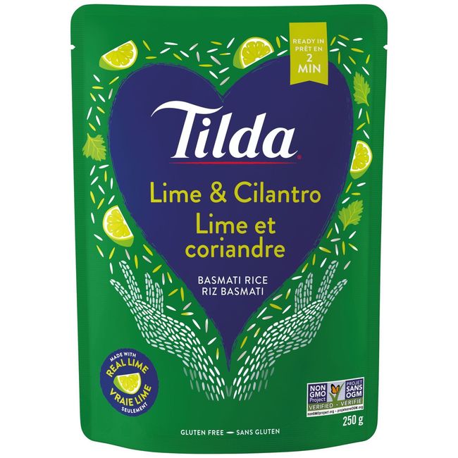 Tilda Lime And Cilantro Steamed Basmati Rice, 250 G -- 6 Per Case
