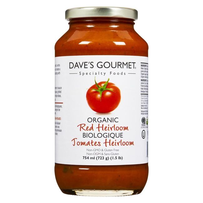 Dave's Gourmet Sauce Pour Pâtes Rouge Biologique Heritage, 723 G -- 6 Par Boîte