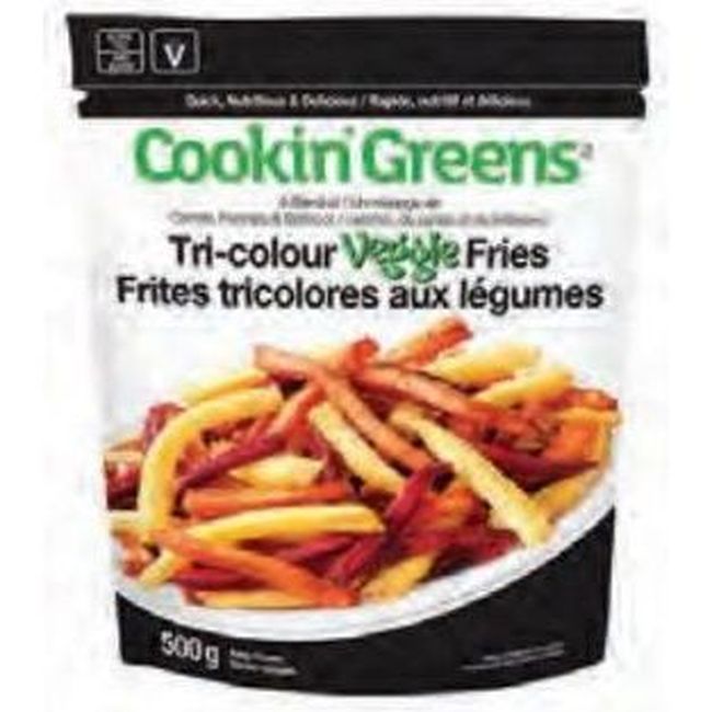 Cookin' Greens Frites De Légumes Tricolores, 500 G -- 12 Par Boîte