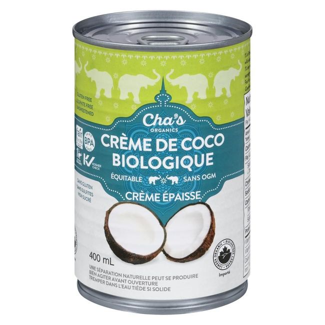 Cha's Organics Coconut Cream, 400 Ml -- 12 Per Case