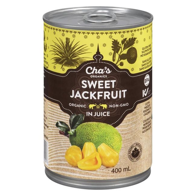 Cha's Organics Sweet Jackfruit In Juice, 400 Ml -- 12 Per Case