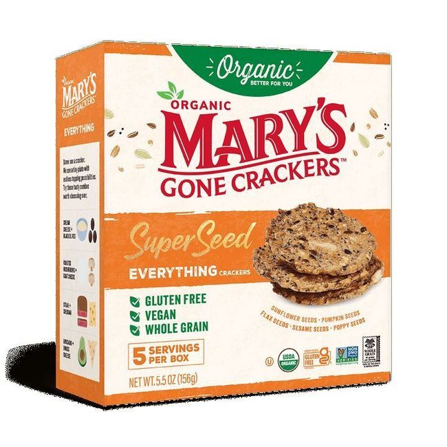 Mary's Gone Crackers Craquelins Biologiques Super Seed Everything, 156 G -- 6 Par Boîte