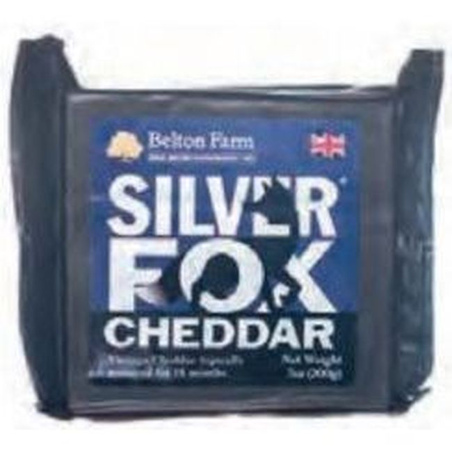 Coombe Castle Silver Fox Vintage Cheddar Cheese, 200 G -- 8 Per Case