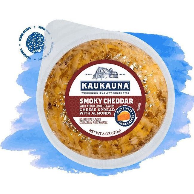 Kaukauna Smoky Cheddar With Almonds, 170 G -- 12 Per Case