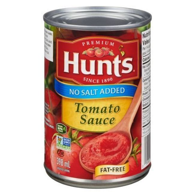 Hunt's Sauce Tomate Originale Sans Sel Ajouté, 398 Ml -- 24 Par Boîte