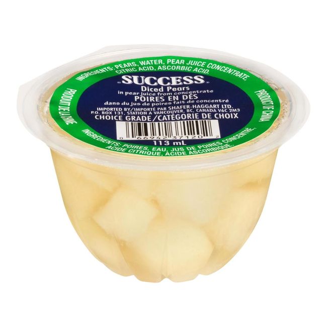 Success Diced Pear Chunk, 113 G -- 24 Per Case