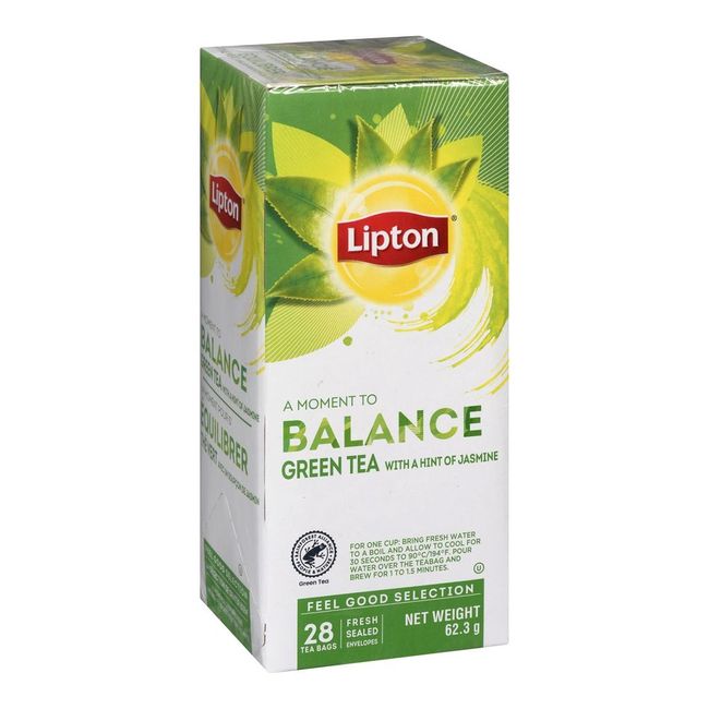 Lipton Thé Vert 100 % Naturel, 28 Sachets De Thé -- 6 Par Boîte
