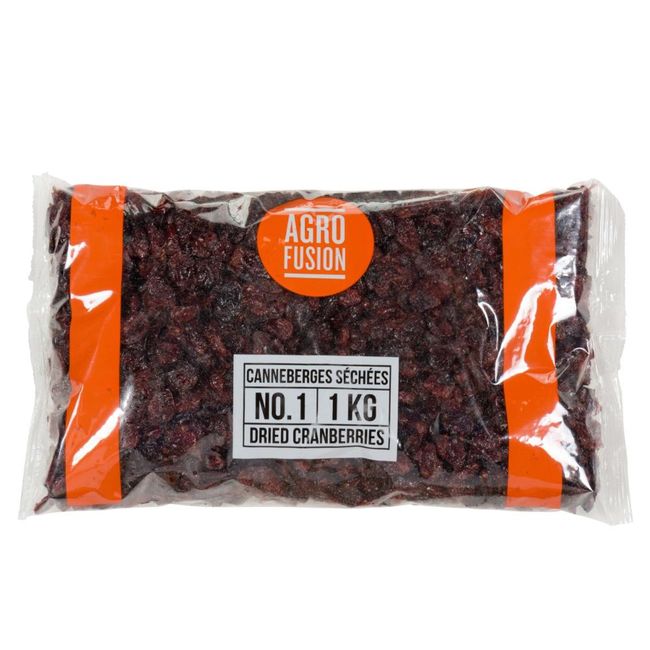 Agrofusion Peanut Free Dried Cranberries, 1 Kg -- 3 Per Case