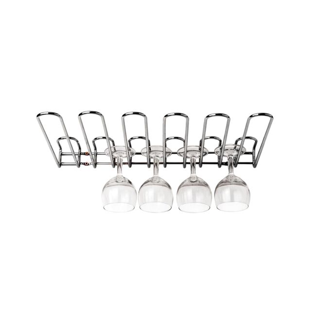 Louis Tellier Chrome Plated Steel Glass Rack, 17.7 In Length X 12.4 In Width X 2.1 In Height
