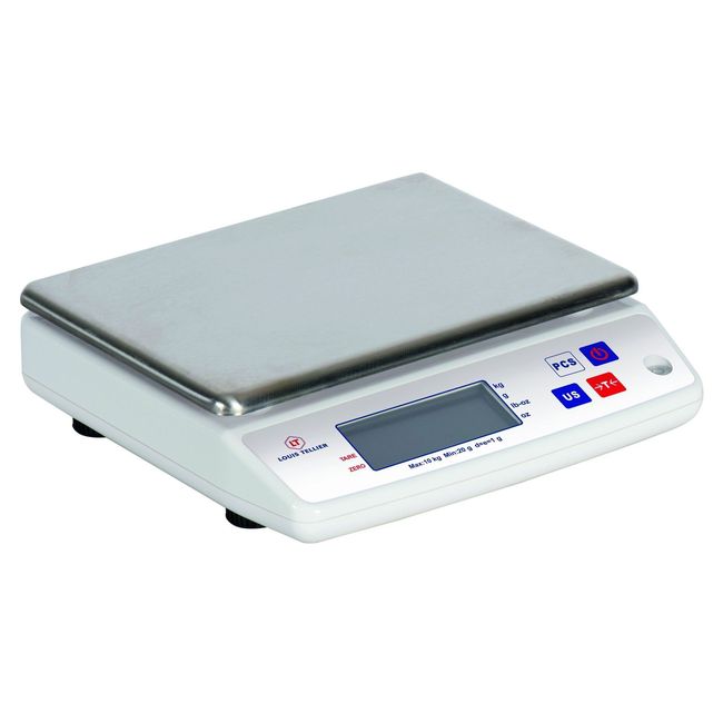 Louis Tellier 10 Kg Electronic Scale With Battery And Adapter, 9.44 X 9.44 X 2.75 In