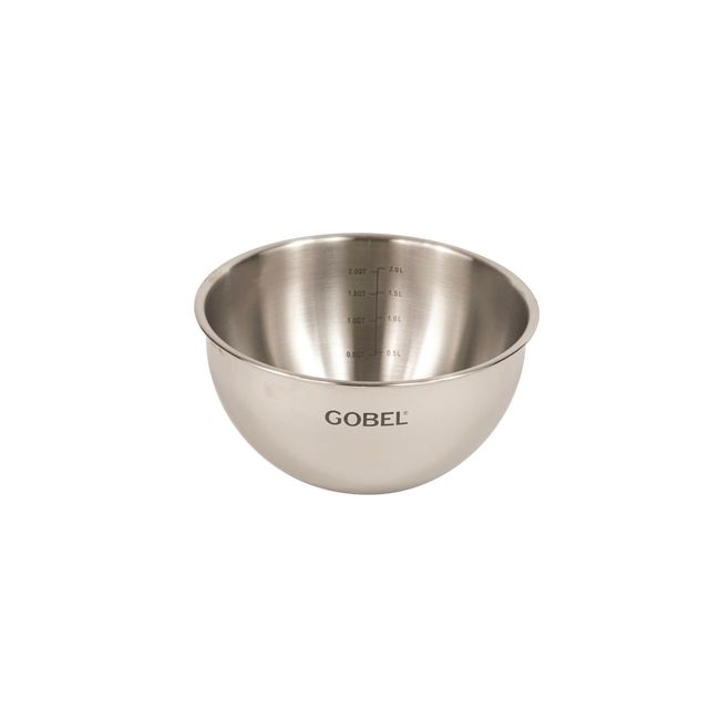 Gobel Stainless Steel Round Bottom Mixing Bowl, 7.87 In Diameter X 4.72 In Height