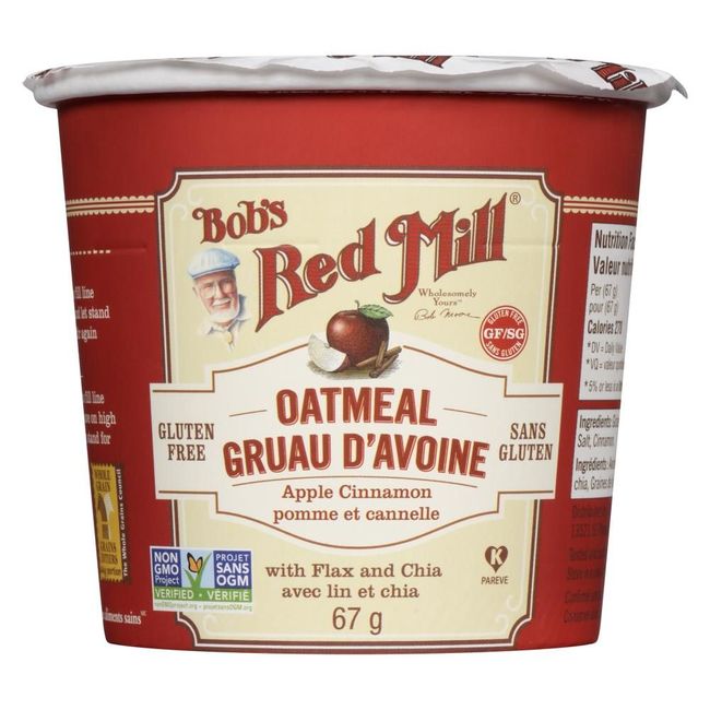 Bob's Red Mill Apple Cinnamon Oatmeal Cup, 67 G -- 12 Per Case