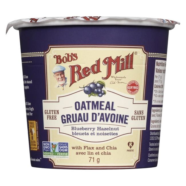 Bob's Red Mill Blueberry Hazelnut Oatmeal Cup, 71 G -- 12 Per Case