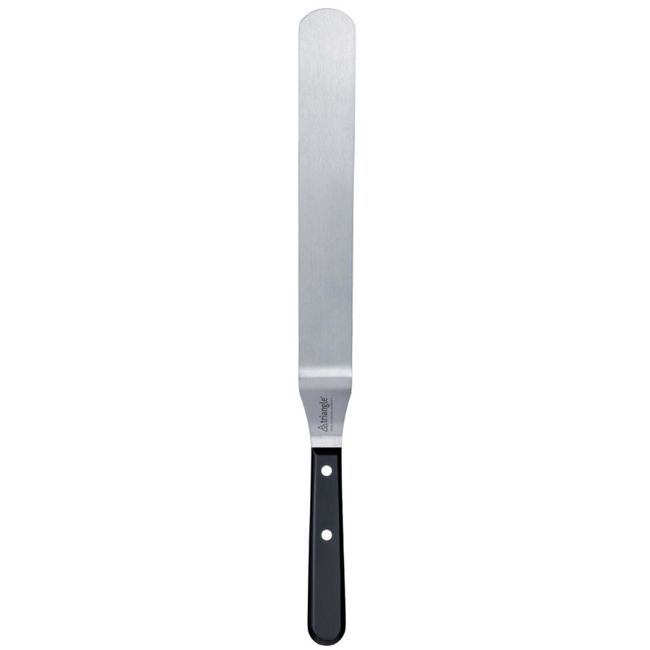 Triangle Professional Stainless Steel Cranked Spatula With Polypropylene Handle, 9.75 In