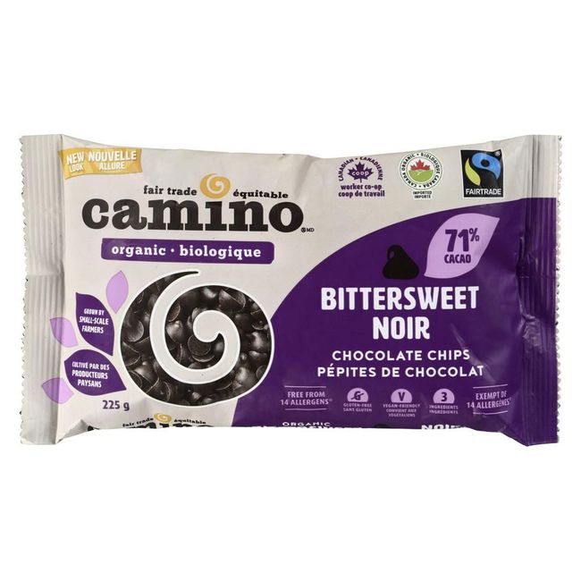 Cuisine Camino Organic 71 Percent Cacao Bittersweet Chocolate Chips, 225 G -- 8 Per Case