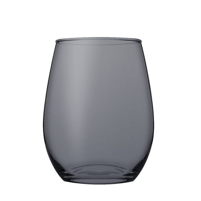 Pasabahce Amber Grey Stemless Red Wine Glass, 11.8 Oz Capacity -- 24 Per Case