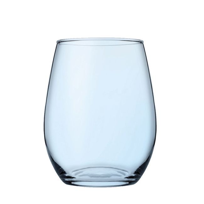 Pasabahce Amber Turquoise Stemless Red Wine Glass, 11.8 Oz Capacity -- 24 Per Case