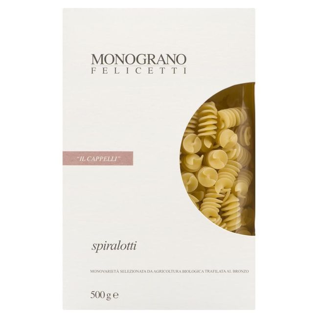 Monograno Felicetti Organic Cappelli Wheat Spiralotti, 500 G -- 12 Per Case