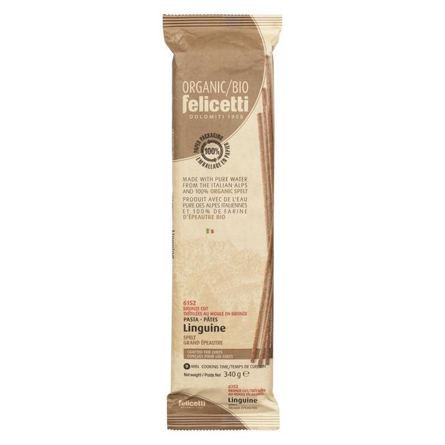 Felicetti Organic Wholewheat Spelt Linguine, 340 G -- 12 Per Case