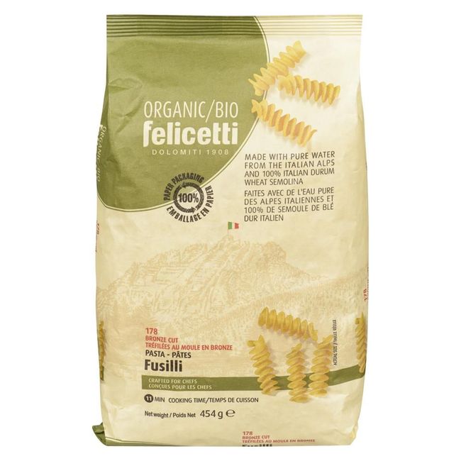 Felicetti Organic Durum Wheat Fusilli, 454 G -- 12 Per Case