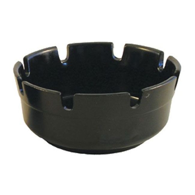 Winco Mas-4k Plastic Black Stackable Ashtray, 4 In