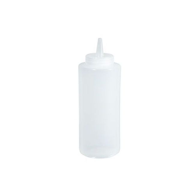 Winco Psb-08c Plastic Clear Regular Squeeze Bottle, 8 Oz Capacity