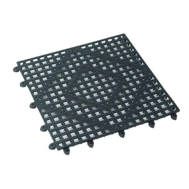 Winco Bml-12k Dark Smoke Interlocking Bar Mat, 12 X 12 In