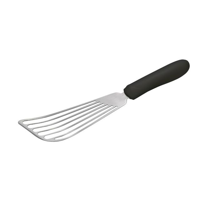Winco Tkp-60 Stainless Steel Blade Fish Spatula With Black Polypropylene Handle, 6.75 X 3.25 In