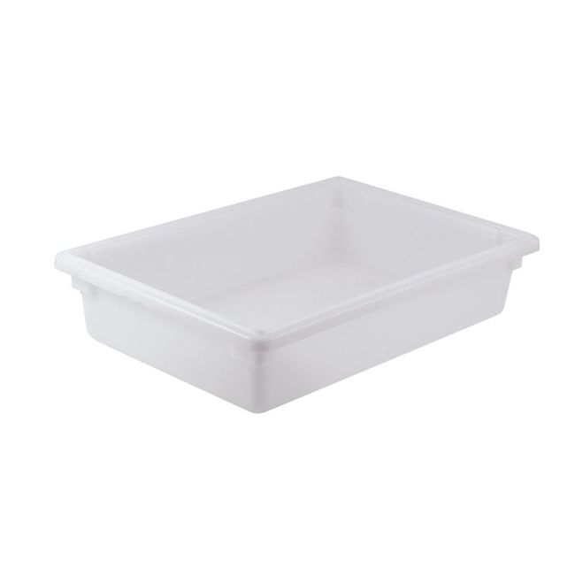 Winco Pffw-6 Full Size White Polypropylene Food Storage Box, 6 In Deep