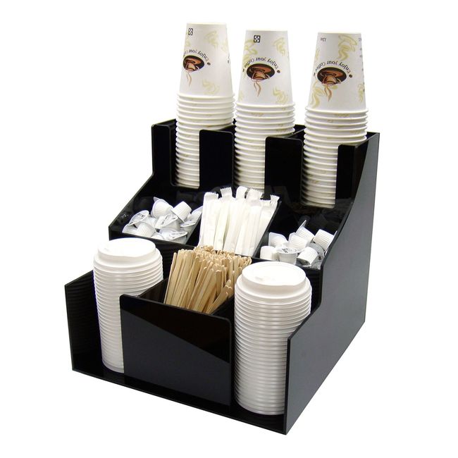 Winco Clso-3t 3-tier 9 Compartment Cup And Lid Organizer