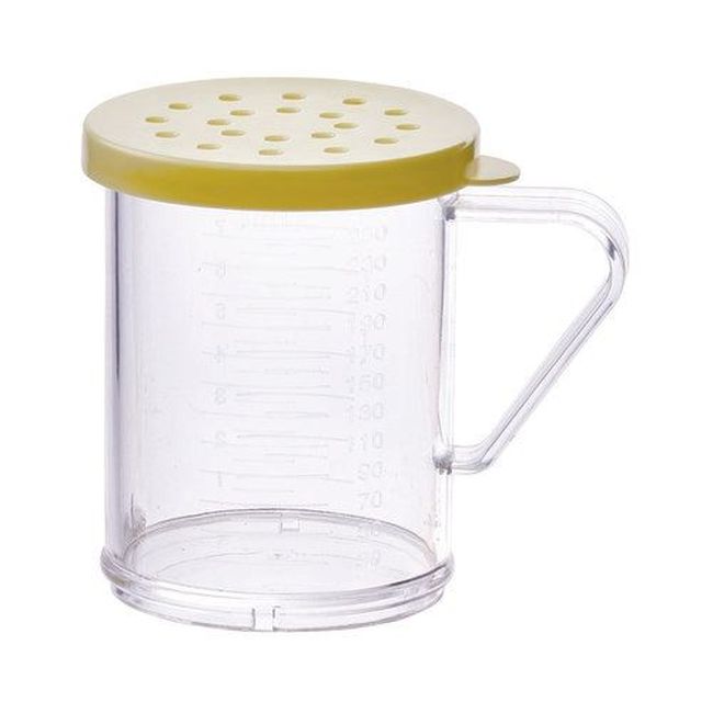 Winco Winpdg10y Plastic Dredge With Yellow Snap-on Lid, 10 Oz Capacity