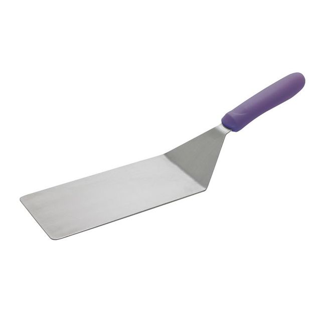Winco Twp-42p Stainless Steel Allergen-free Turner With Offset, 8 X 4 In
