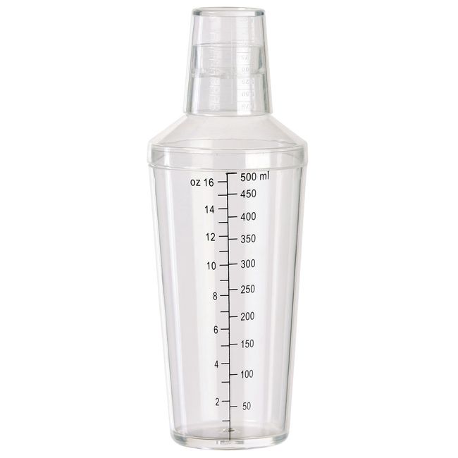 Winco Bs-16pc Clear Plastic Cocktail Shaker, 16 Oz