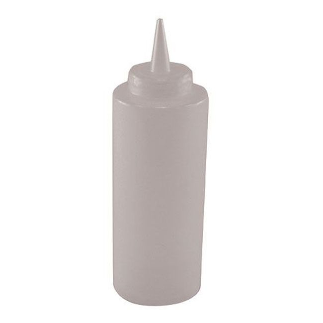 Winco Psb-12c Plastic Clear Regular Squeeze Bottle, 12 Oz Capacity