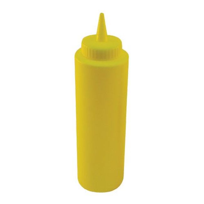 Winco Psb-12y Plastic Yellow Regular Squeeze Bottle, 12 Oz Capacity