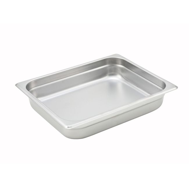 Winco Spjh-202 22 Gauge Stainless Steel Half Size Anti-jam Steam Pan, 2.5 In Deep