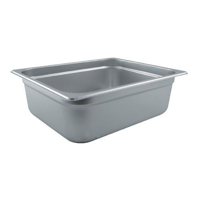Winco Spjl-204 25 Gauge Stainless Steel Half Size Anti-jam Steam Table Pan, 4 In Deep