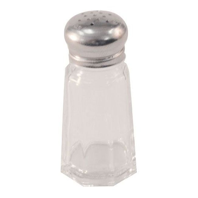 Winco G-105 Mushroom Top Paneled Glass Salt And Pepper Shaker, 1 Oz Capacity
