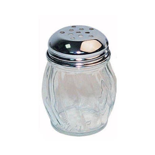Winco G-107 Perforated Glass Cheese Shaker, 6oz Capacity