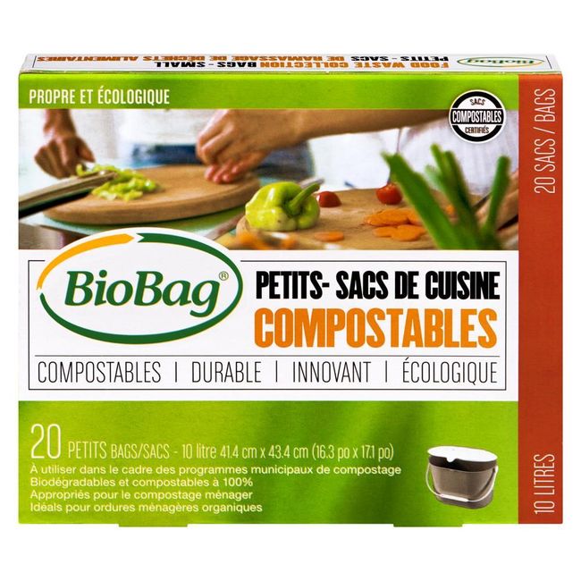 Biobag 10l Small Compostable Kitchen Bags, 20 Count -- 12 Per Case