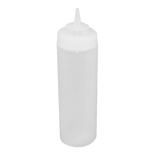 Winco Psw-12 Plastic Clear Wide-mouth Squeeze Bottle, 12 Oz Capacity -- 6 Per Case