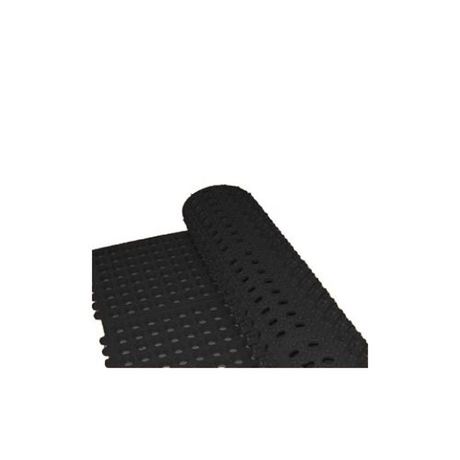 Winco Rbmi-33k Black Rubber Interlocking Anti-fatigue Floor Mat, 36 X 36 In