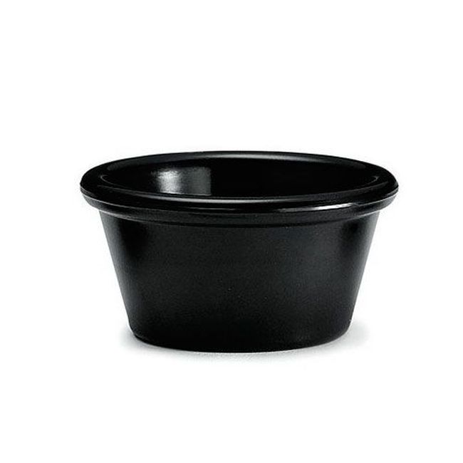 Winco Rp-2k Melamine Black Plain Ramekin, 2 Oz Capacity