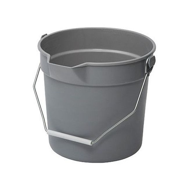 Winco Upp-10g Grey Utility Pail, 10 Qt Capacity